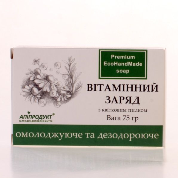Мыло-скраб "Витаминный заряд" омолаживающее и дезодорирующее (75г)