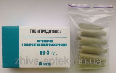 Свічки ПВ-3ч з олією чайного дерева (10 шт)